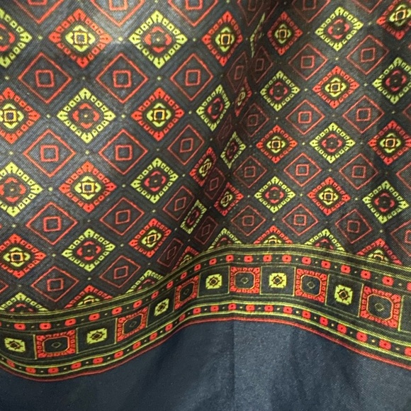 Navy Patterned Scarf - Picture 2 of 2